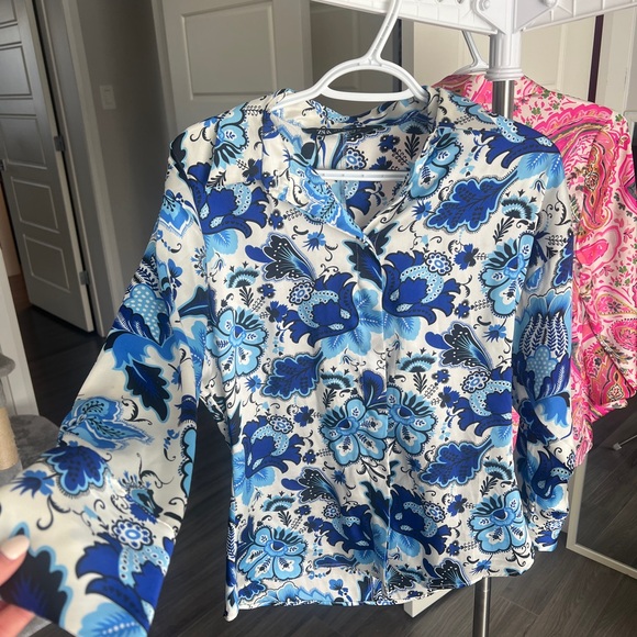 Blue Zara Blouse- S - Picture 2 of 4